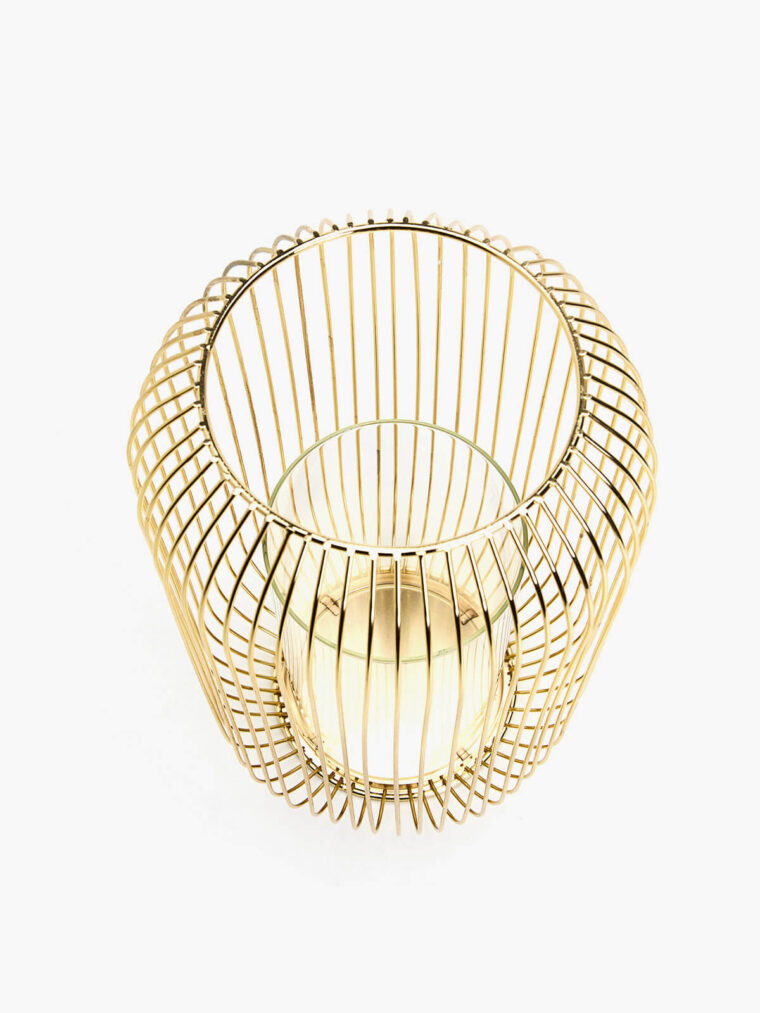 Gold Plated Desk Lantern Lamp - Image 2
